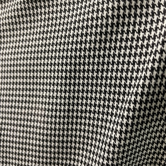 Mens HW New York houndstooth Shirt heavier weight cotton black white size 17 LG - Picture 6 of 11